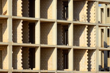 Edificio en construcción al sur de Ammán, Jordania