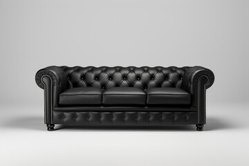 leather sofa on white background
