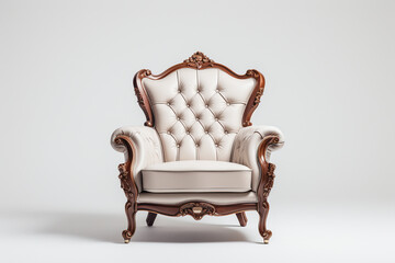 antique armchair isolated on white