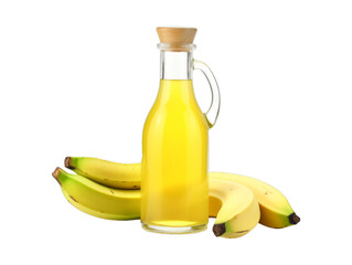 Banana Vinegar isolated on transparent png background. Generative ai
