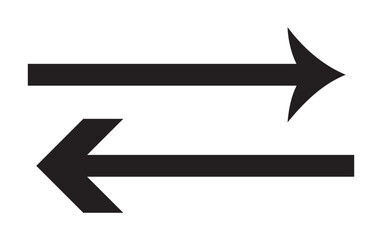 Straight long arrow vector icon. arrow icon isolated on white background