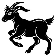 goat-silhouette-run