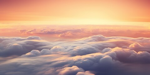 Obraz premium AI Generated. AI Generative. Aerial air sky clouds landscape background from top view. Graphic Art