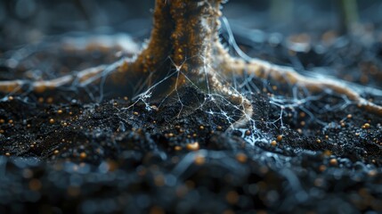 Exploring the intricate connections within a hidden fungal network beneath the earth reveals plant communication secrets.