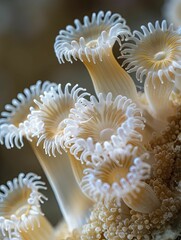 Explore the intricate beauty of a coral polyp skeleton, revealing the mesmerizing architecture of the marine world.