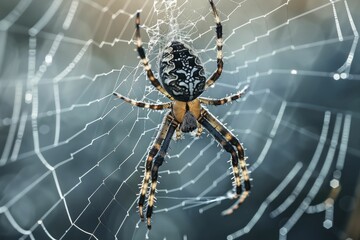 Witness the intricate artistry as a spider meticulously weaves its web, showcasing unparalleled precision and skill in construction.