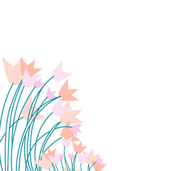Abstract floral background, graphic design illustration wallpaper, flowers wallpaper