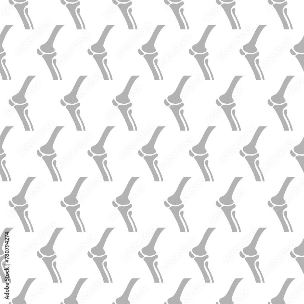 Poster knee joint pattern repeat seamless isolated on white background