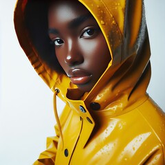 person in a raincoat