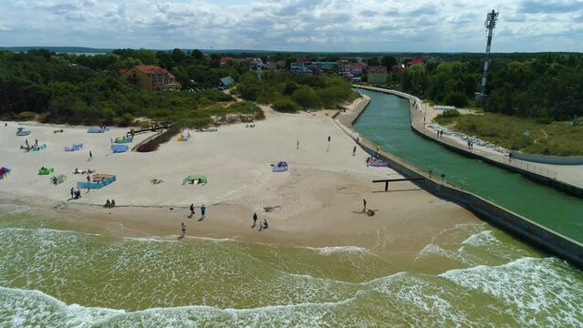 Beach Baltic Sea Rowy Plaza Morze Baltyckie Aerial View Poland