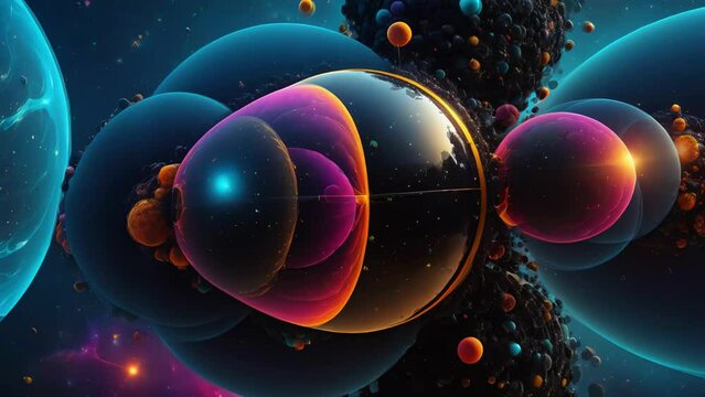 a black colourful cosmic structure in a gravitational pull, sparkling space dust, dreamy universe concept, cosmic abstract background, beautiful otherworldly experience, relaxing and satisfying video