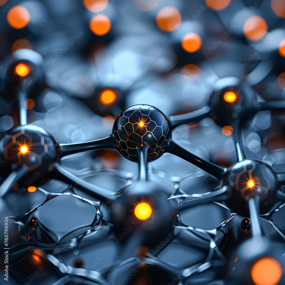 Poster a close up of a brain with a lot of neurons and a lot of light. concept of complexity and wonder at 