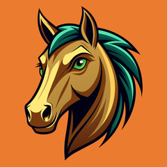 horse-head vector design 