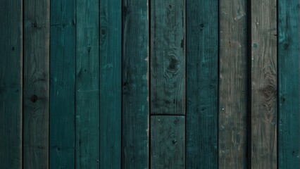 Minimalist Blue Wood Design with Natural Lighting Against Teal Background