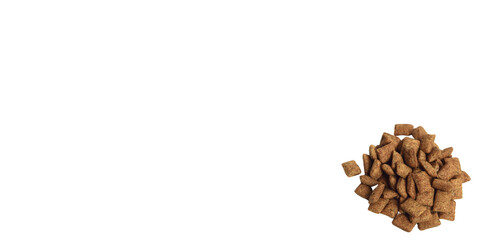 Cat food in a white background