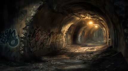 Graffiti Wonderland in the Underground./n