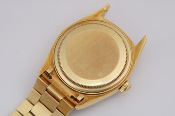 Gold watch caseback