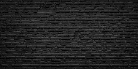 dark brick wall, black masonry of a burnt building - 780806661
