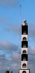 Lighthouse at the Mouth of the Sergipe River - Aracajú – Sergipe State. Brazil, March 2021 - obrazy, fototapety, plakaty