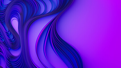 Violet layers of cloth or paper warping. Abstract fabric twist. 3d render illustration - 780808211