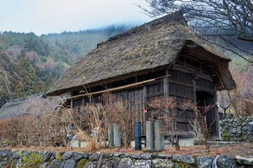 Saiko Iyashi no Sato Nenba village located on the banks of Lake Saiko.