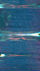 Digital noise. Analog glitch. Blue red green static distortion glass display wave grain pattern vhs damage signal interference abstract background. - 780810817