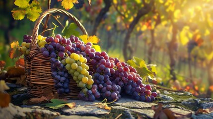 A Basket of Ripe Grapes