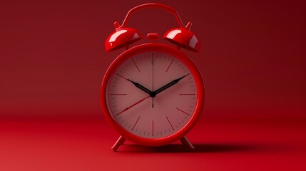 The Classic Red Alarm Clock - obrazy, fototapety, plakaty