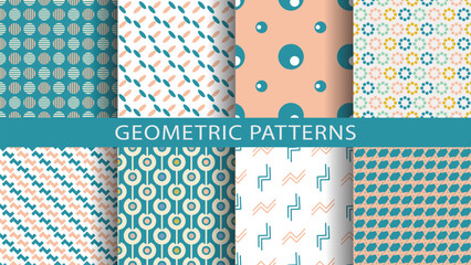 Seamless wallpaper patterns for design. Vector illustration.
