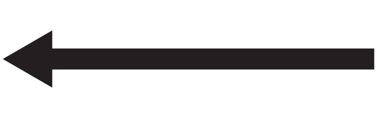 Straight line with point on start and arrow on finish. Symbol of direction, aim, target, path, easy challenge, fast way, ideal plan isolated on white background. Vector graphic illustration