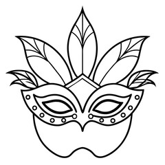Party Face Mask vector illustration