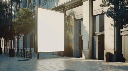 A blank billboard mockup situated in an urban setting