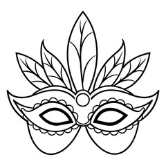 Party Face Mask vector illustration