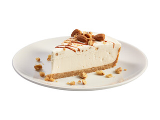 Chai Cheesecake isolated on transparent png background. Generative ai