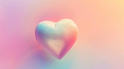 Heart of Gradient - Minimalist Love Symbol - Soft Pastel Valentine's Day Backdrop - Contemporary Romance Design