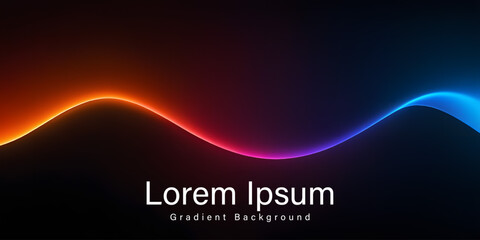 Naklejka premium Abstract soft line gradient background, beautiful abstract template, colorful waves, Modern abstract colorful background, Suited for poster, cover, banner, brochure, science, website