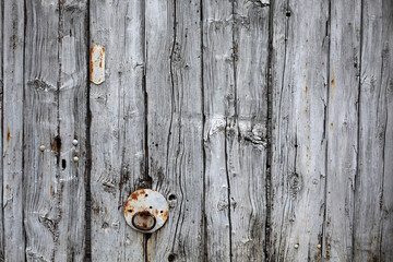Obraz na płótnie Canvas Old wooden painted gate - Balazuc - Ardeche - France