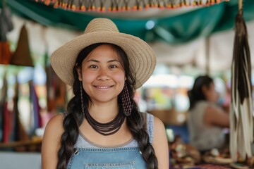 Young Indigenous Female Entrepreneur in a Traditional Market Setting