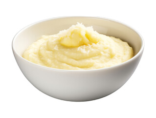 Cheese Grits isolated on transparent png background. Generative ai