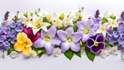 Cinema screenshot image of lavender jasmine lily hollyhocks pansy and periwinkle flowers border...