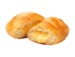 Cheese Piroshki isolated on transparent png background. Generative ai