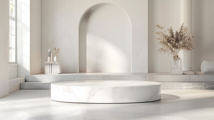 Scandinavian marble living room