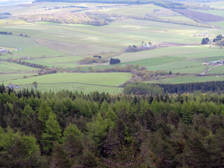 View from the summit of Mither tap - Bennachie range - Aberdeenshire - Scotland - UK