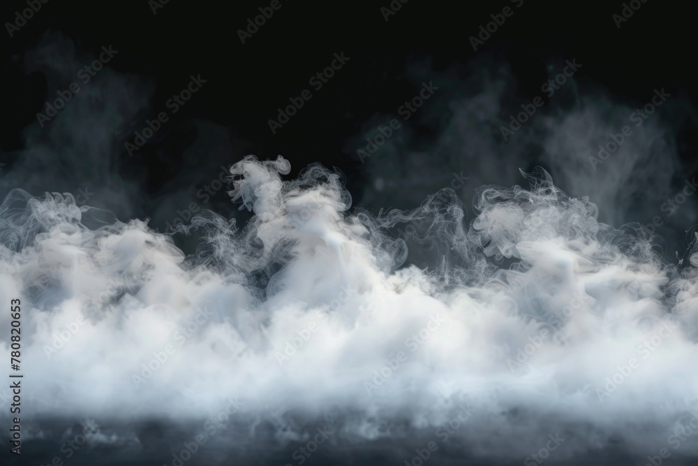 Poster a black background with billowing smoke. perfect for adding mystery and drama to your projects