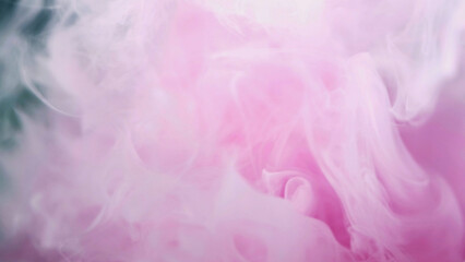 Silky smoke. Ink water swirl. Pink fantasy. Defocused rosy magenta color pastel magic flow curve...