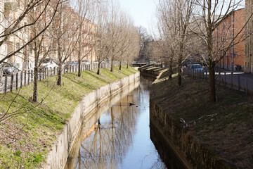 View of a canal in the city