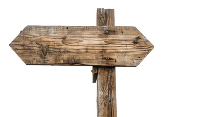 Naklejka premium Modern Wooden Signpost on White Background