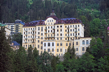 Old building in the forest on the mountain Bad Gastein summer season