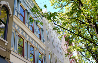 Historic buildings on Fayetteville St in downtown Raleigh NC - 780822066