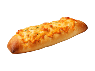 Cheese Stromboli isolated on transparent png background. Generative ai